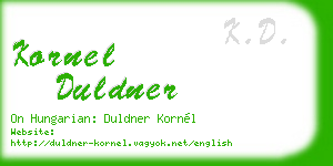 kornel duldner business card
